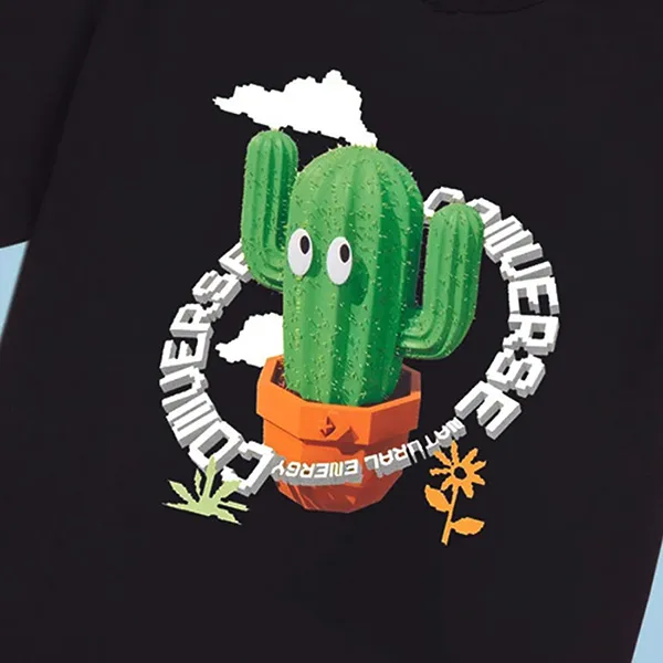 Áo Phông Converse Animated Cactus Graphic Tee - 10023995-A02 Tshirt Màu Đen - Thời trang - Vua Hàng Hiệu