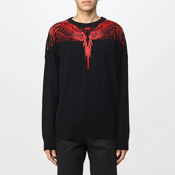 Áo Len Nam Marcelo Burlon Icon Wings CMHE033F22KNI002 1025 Màu Đen