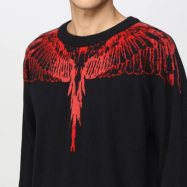Áo Len Nam Marcelo Burlon Icon Wings CMHE033F22KNI002 1025 Màu Đen