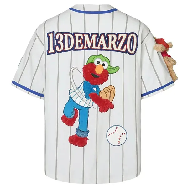 Áo Phông 13 De Marzo Elmo Baseball T-Shirt FR-JX-875 Màu Trắng Size S