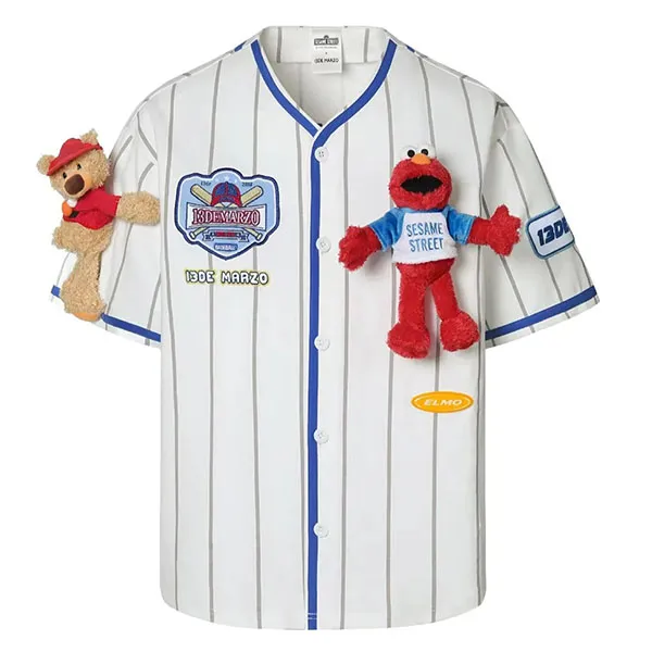 Áo Phông 13 De Marzo Elmo Baseball T-Shirt FR-JX-875 Màu Trắng Size S