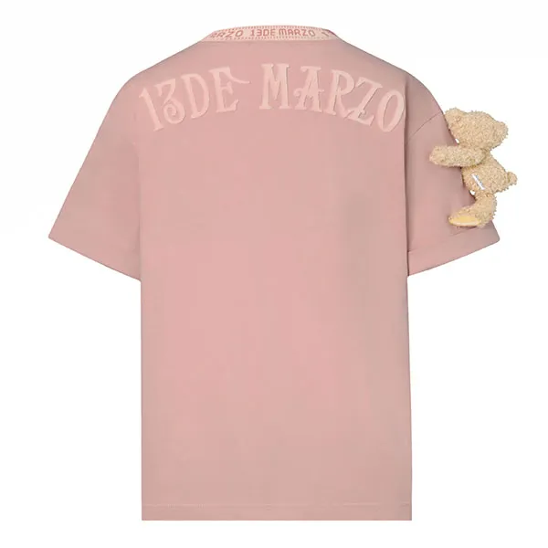 Áo Phông 13 De Marzo Round Neck Stitch Logo T-Shirt FR-JX-529 Màu Hồng Size M