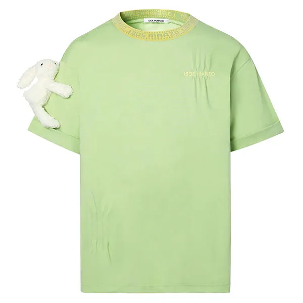 Áo Phông 13 De Marzo Round Neck Stitch Logo T-Shirt FR-JX-529 Màu Xanh Green Size S