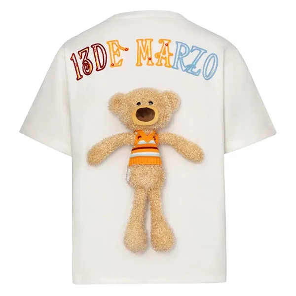 Áo Phông 13 De Marzo Towel Embroidery Bear T-Shirt FR-JX-561 Màu Trắng Size S - Thời trang - Vua Hàng Hiệu