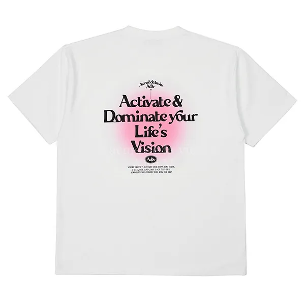 Áo Phông Acmé De La Vie ADLV Back Spread Slogan Short Sleeve Tshirt Màu Trắng (Mặt Sau Hồng) Size 1 - Thời trang - Vua Hàng Hiệu