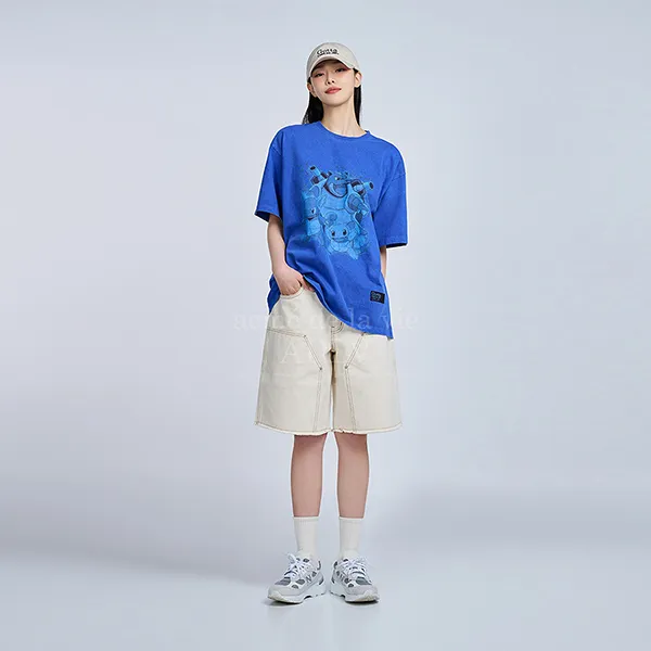 Áo Phông Acmé De La Vie ADLV Kkobugi Evolution Pigment Short Sleeve Tshirt Màu Xanh Dương - Thời trang - Vua Hàng Hiệu