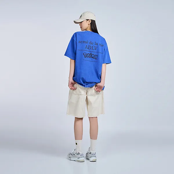 Áo Phông Acmé De La Vie ADLV Kkobugi Evolution Pigment Short Sleeve Tshirt Màu Xanh Dương - Thời trang - Vua Hàng Hiệu