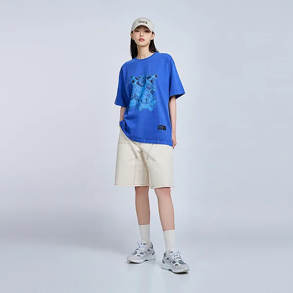 Áo Phông Acmé De La Vie ADLV Kkobugi Evolution Pigment Short Sleeve Tshirt Màu Xanh Dương - Thời trang - Vua Hàng Hiệu