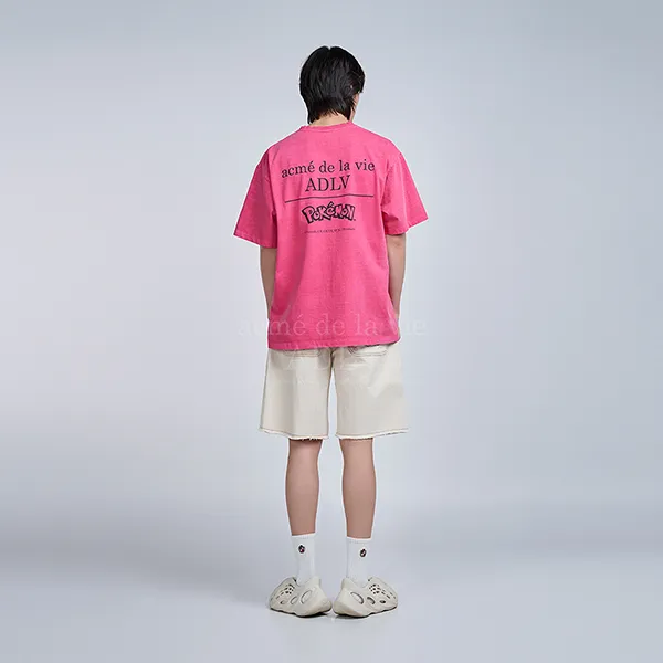 Áo Phông Acmé De La Vie ADLV Pokemon Fairi Evolution Pigment Short Sleeve Tshirt Màu Hồng - Thời trang - Vua Hàng Hiệu