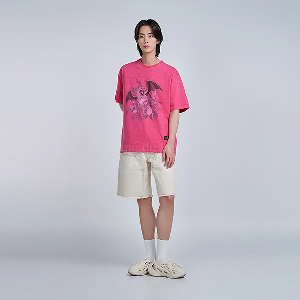 Áo Phông Acmé De La Vie ADLV Pokemon Fairi Evolution Pigment Short Sleeve Tshirt Màu Hồng - Thời trang - Vua Hàng Hiệu
