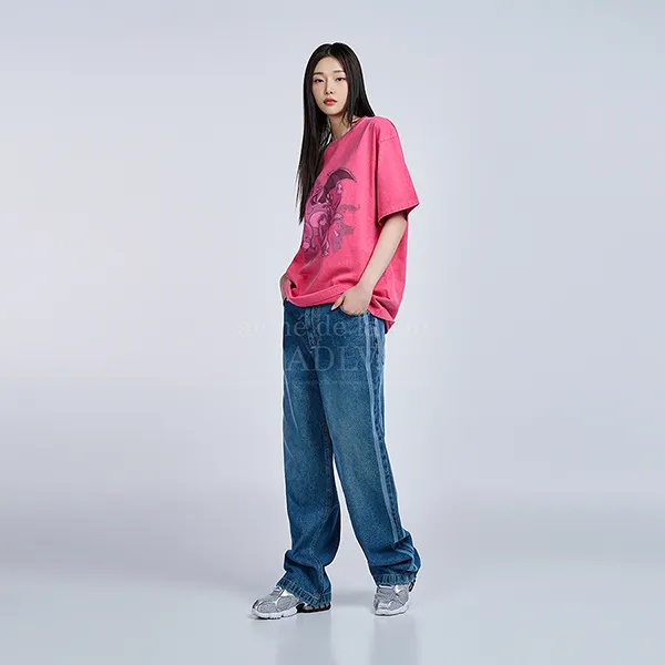 Áo Phông Acmé De La Vie ADLV Pokemon Fairi Evolution Pigment Short Sleeve Tshirt Màu Hồng - Thời trang - Vua Hàng Hiệu