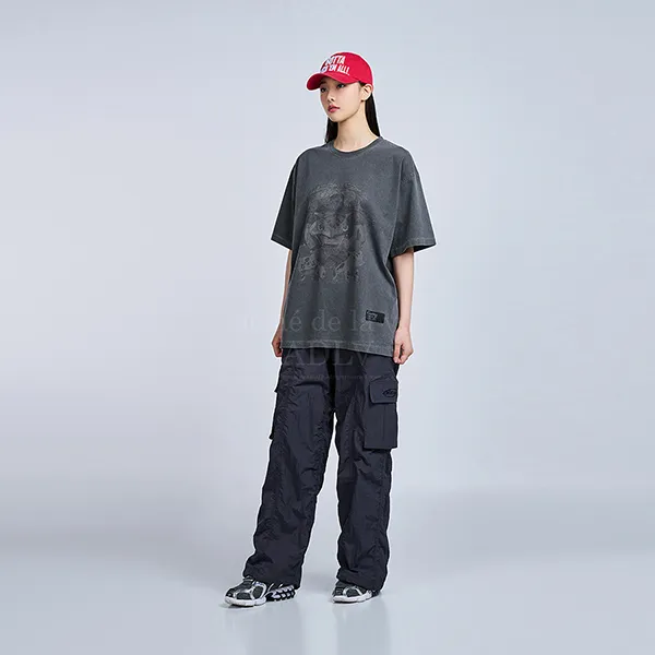Áo Phông Acmé De La Vie ADLV Pokemon Isanghaessi Evolution Pigment Short Sleeve Tshirt Charcoal Màu Than Chì - Thời trang - Vua Hàng Hiệu
