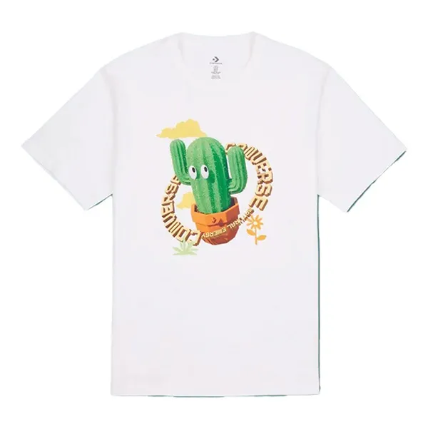 Áo Phông Converse Animated Cactus Graphic Tee - 10023995-A01 Tshirt Màu Trắng - Thời trang - Vua Hàng Hiệu
