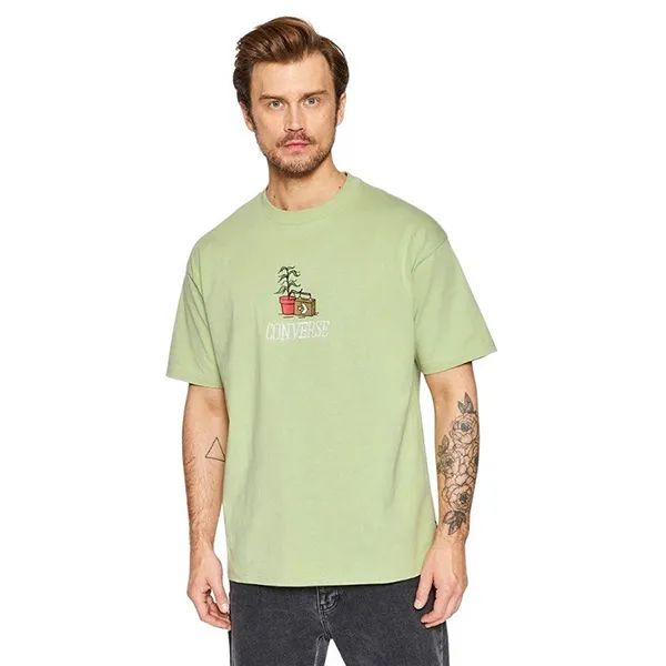 Áo Phông Converse Road Trip Graphic Tee - 10023266-A03 Tshirt Màu Xanh Cốm