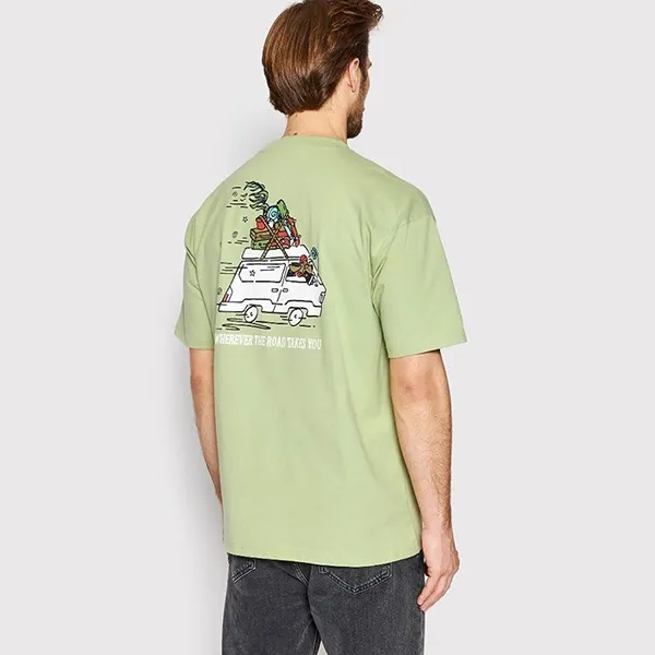 Áo Phông Converse Road Trip Graphic Tee - 10023266-A03 Tshirt Màu Xanh Cốm