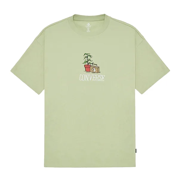 Áo Phông Converse Road Trip Graphic Tee - 10023266-A03 Tshirt Màu Xanh Cốm
