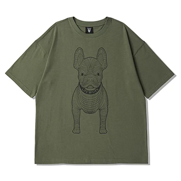 Áo Phông LifeWork Big Radoc LW235TS990 Tshirt Màu Xanh Olive