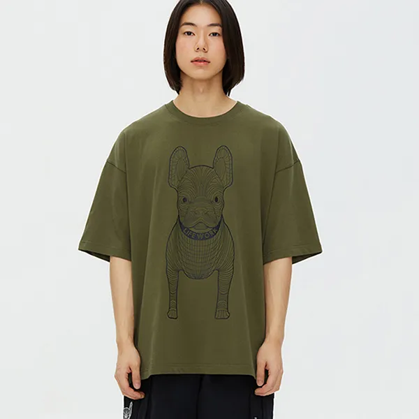 Áo Phông LifeWork Big Radoc LW235TS990 Tshirt Màu Xanh Olive