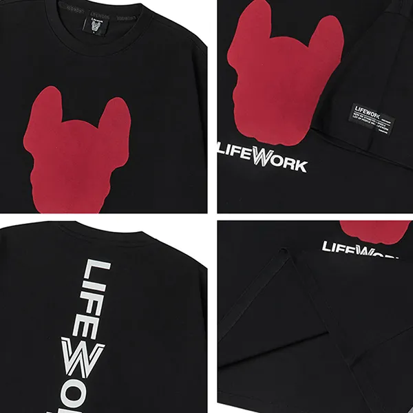 Áo Phông LifeWork Lava Bigradoc LW232TS416 Tshirt Màu Đen Size L - Thời trang - Vua Hàng Hiệu