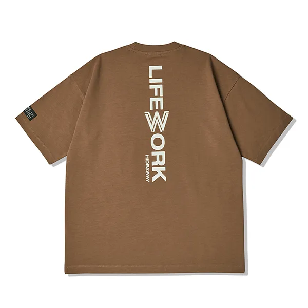 Áo Phông LifeWork Lava Bigradoc LW232TS416 Tshirt Màu Nâu Size L