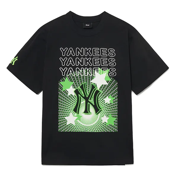 Áo Phông MLB Overfit Neon Festa New York Yankees Tshirt 3ATSN0233-50BKS Màu Xanh Đen - Thời trang - Vua Hàng Hiệu