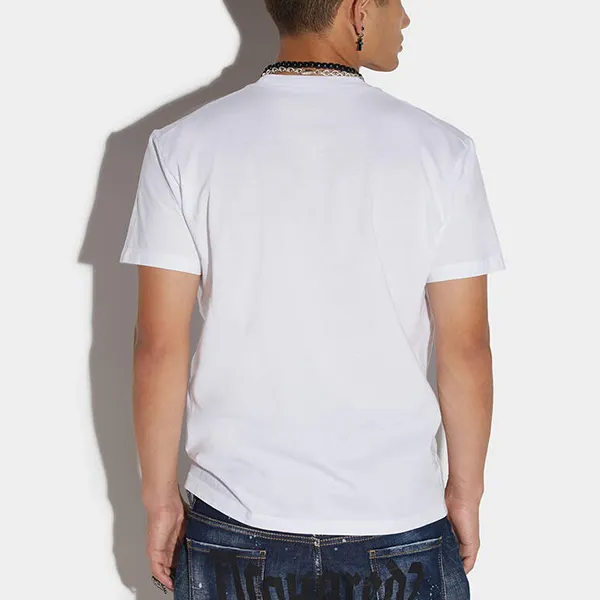 Áo Phông Nam Dsquared2 Icon Sunset Cool S79GC0065 S23009 100 Tshirt Màu Trắng - Thời trang - Vua Hàng Hiệu