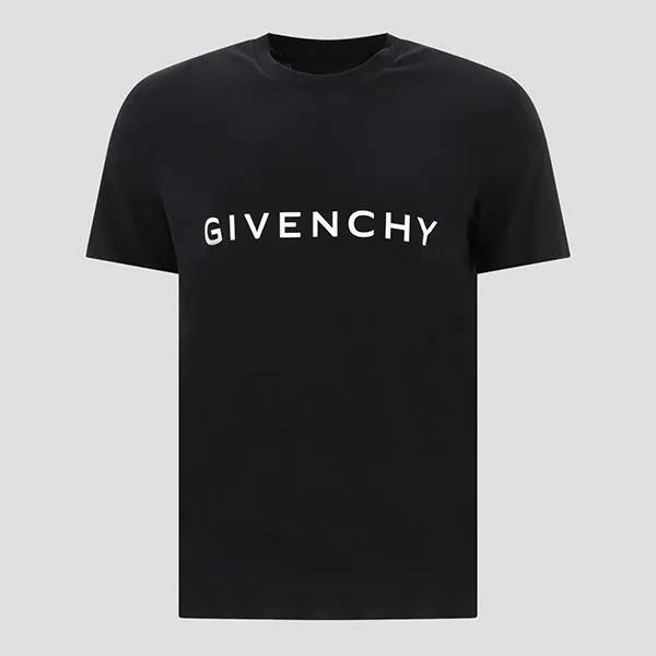 Áo Phông Nam Givenchy Black Archetype Logo Printed Tshirt BM716G3YAC001 Màu Đen - 3