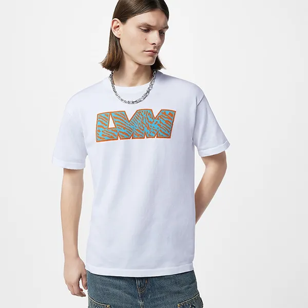 Áo Phông Nam Louis Vuitton LV Crewneck Short-Sleeved Cotton T-Shirt Màu Trắng - Thời trang - Vua Hàng Hiệu
