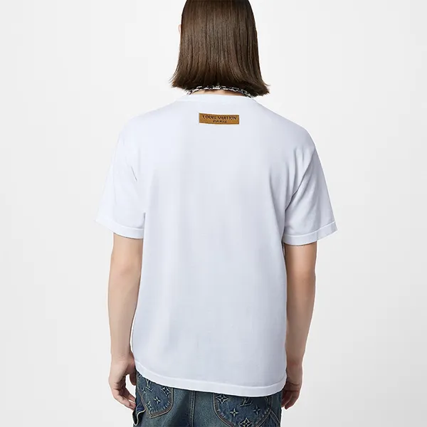 Áo Phông Nam Louis Vuitton LV Crewneck Short-Sleeved Cotton T-Shirt Màu Trắng - Thời trang - Vua Hàng Hiệu
