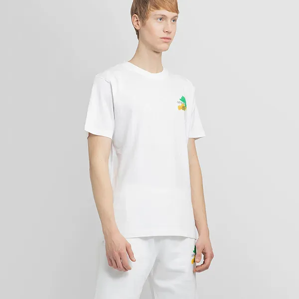 Áo Phông Nam Off-White White With Logo Brush Arrow Printed Slim Fit Tshirt OMAA027S23JER0040184 Màu Trắng - 3