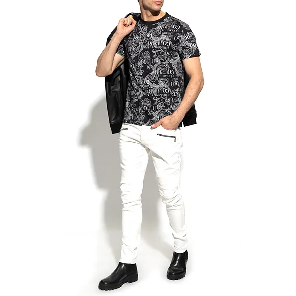 Áo Phông Nam Versace Jeans Couture TShirt E74GAH6S0 Màu Đen - Thời trang - Vua Hàng Hiệu