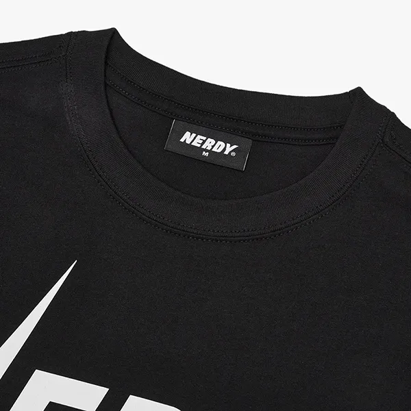Áo Phông Nerdy Lightning Logo PNEU22KG45 Tshirt Màu Đen