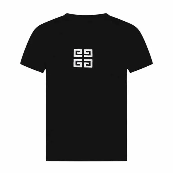 Áo Phông Trẻ Em Givenchy Black With Logo Printed Tshirt H25373/09B/ BLACK Màu Đen