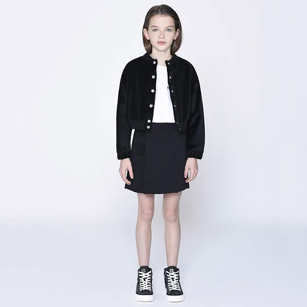 Áo Phông Trẻ Em Givenchy White With Silver Logo Printed Tshirt H15276/10B/WHITE Màu Trắng