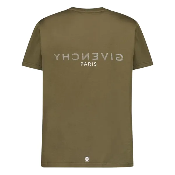 Áo Phông Trẻ Em Givenchy With Logo Printed Tshirt H25370/KAKI Màu Xanh Kaki
