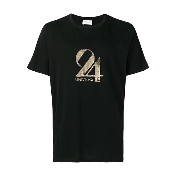 Áo Phông Nam Yves Saint Laurent YSL 24 Universite Tee T-Shirt Màu Đen - Thời trang - Vua Hàng Hiệu