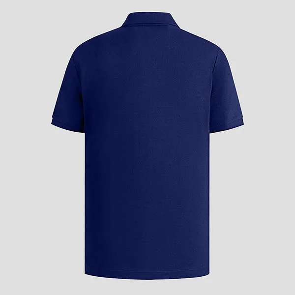 Áo Polo Burberry Oxford Abown Blue With Black Logo 8036257 Màu Xanh Đậm Size S