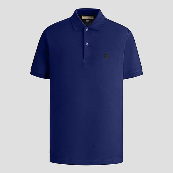 Áo Polo Burberry Oxford Abown Blue With Black Logo 8036257 Màu Xanh Đậm Size S