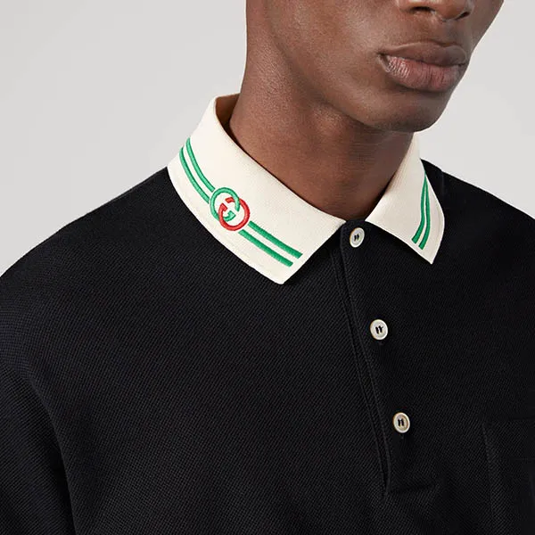 Áo Polo Gucci Cotton Piquet Polo With Interlocking G 658067 XJDI2 1043 Màu Đen Size S - Thời trang - Vua Hàng Hiệu