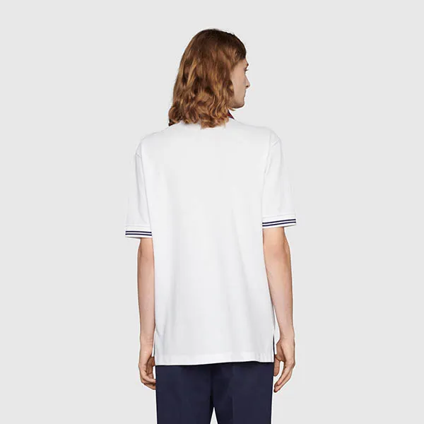 Áo Polo Nam Gucci Cotton Piquet With Interlocking G ‎658067 XJDI2 9692 Màu Trắng Size XS - Thời trang - Vua Hàng Hiệu