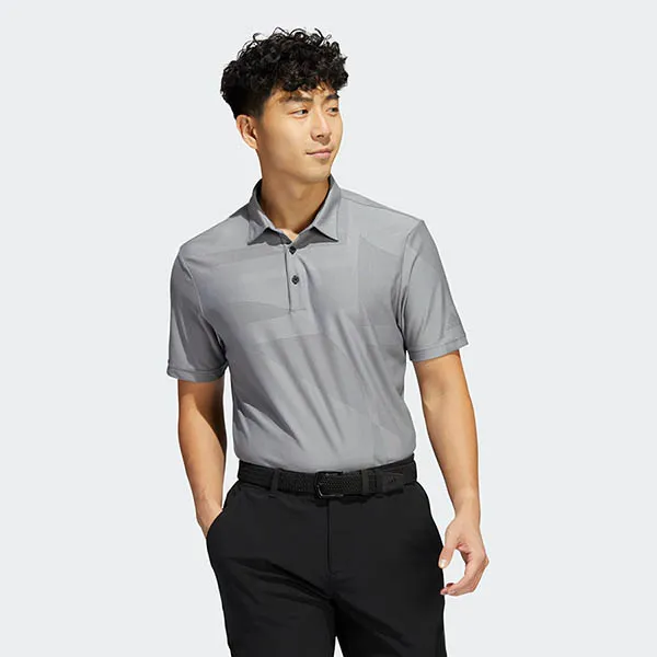 Áo Polo Nam Adidas Jacquard Grey Three/Black HA9169 Màu Xám Size L