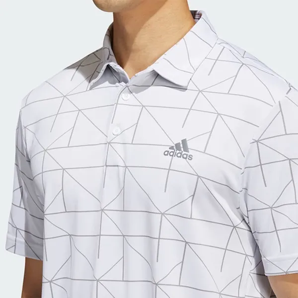 Áo Polo Nam Adidas Men Golf Jacquard Polo Shirt HA6116 Màu Trắng Size M