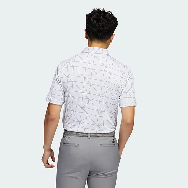 Áo Polo Nam Adidas Men Golf Jacquard Polo Shirt HA6116 Màu Trắng Size M