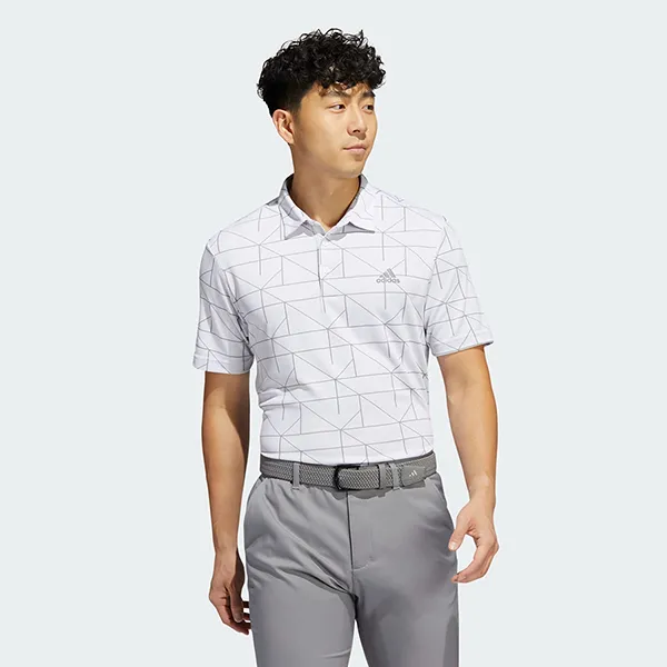 Áo Polo Nam Adidas Men Golf Jacquard Polo Shirt HA6116 Màu Trắng Size M