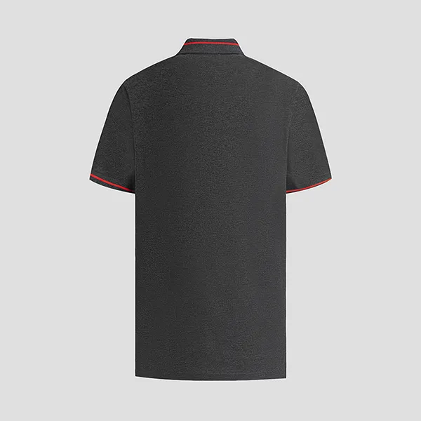 Áo Polo Nam Burberry Gray With Check Logo TB – 8067581 Màu Xám Size S