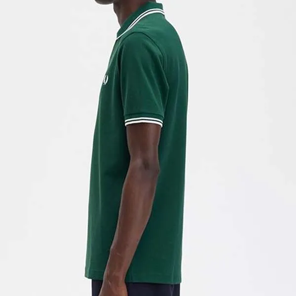 Áo Polo Nam Fred Perry Men's Twin Tipped Shirt in Ivy Green / Snow White Màu Xanh Lá - Thời trang - Vua Hàng Hiệu