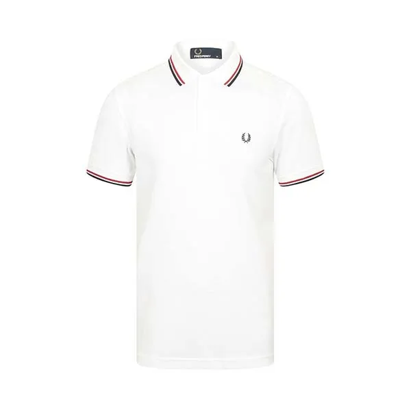 Áo Polo Nam Fred Perry Twin Tipped Snow White / Aubergine Màu Trắng - Thời trang - Vua Hàng Hiệu