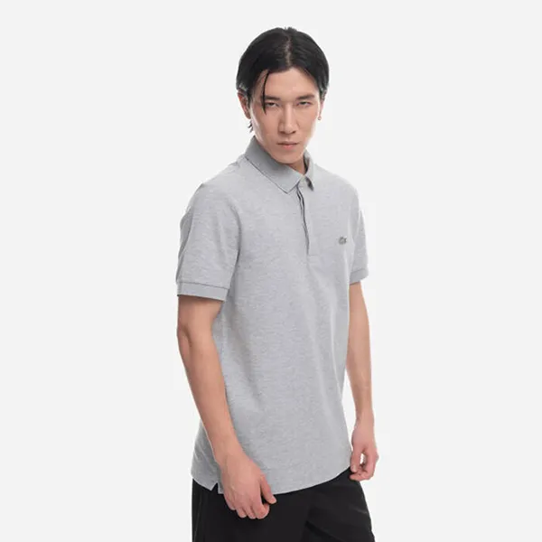 Áo Polo Nam Lacoste Shirt Regular Fit Stretch Cotton Piqué PH5522 CCA Màu Xám Size XS - 2