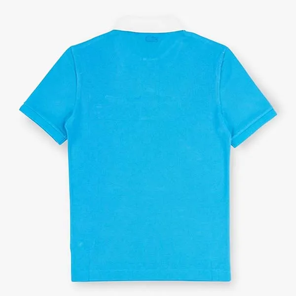 Áo Polo Nam Lacoste Short Sleeve Multi Croc Slim Fit Shirt Màu Xanh Blue Size 4