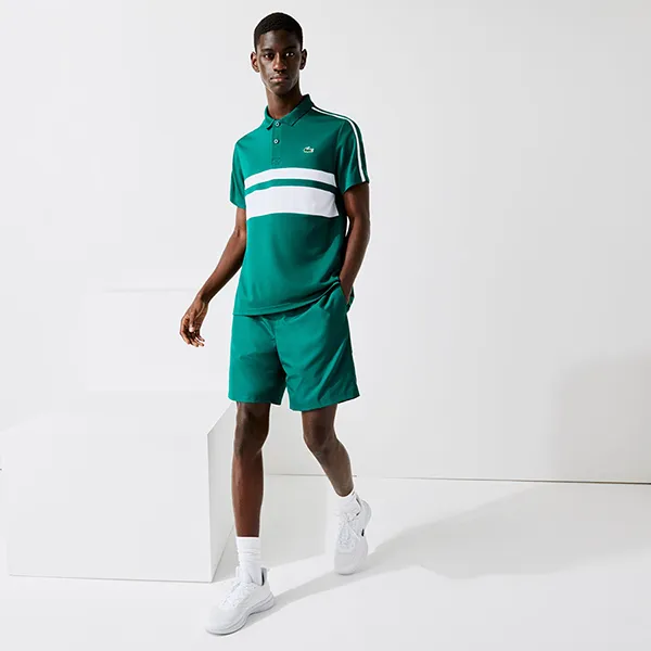 Áo Polo Nam Lacoste Sport Breathable Resistant Piqué Tennis Polo Shirt DH9605 Màu Xanh Green Size M - Thời trang - Vua Hàng Hiệu